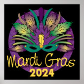 Mardi Gras Masker Poster - 2024 (Voorkant)