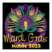 Mardi Gras Masker Poster - 2025 - Mobile