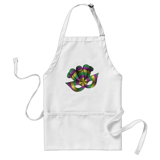 Mardi Gras Masker Schort (Voorkant)