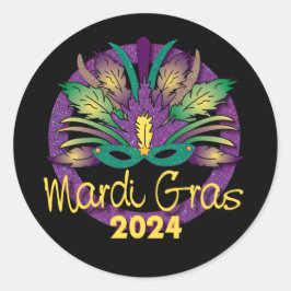 Mardi Gras Masker Sticker -2024