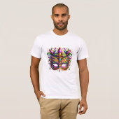 Mardi Gras-masker T-shirt (Voorkant volledig)