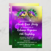 Mardi Gras Maskerade Feestje Kaart (Voorkant / Achterkant)