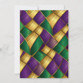 Mardi Gras Maskerade Quinceanera Kaart (Achterkant)