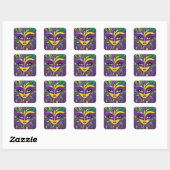 Mardi Gras Maskerade  Vierkante Sticker (Vel)