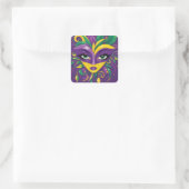 Mardi Gras Maskerade  Vierkante Sticker (Tas)