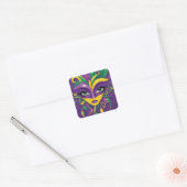 Mardi Gras Maskerade  Vierkante Sticker (Envelop)