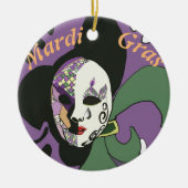 Mardi Gras maskerCake Keramisch Ornament (Voorkant)