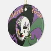 Mardi Gras maskerCake Keramisch Ornament (Links)