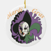 Mardi Gras maskerCake Keramisch Ornament (Achterkant)