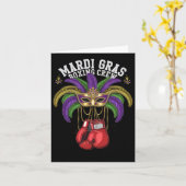 Mardi Gras maskerde levendig met boksploeg Kaart (Gele Bloem)