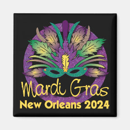 Mardi Gras Maskermagneet - 2024 - New Orleans Magneet