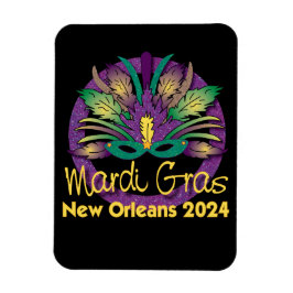 Mardi Gras Maskermagneet - 2024 - New Orleans Magneet