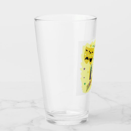 Mardi Gras maskerontwerp Kleurig Glas (Rechts)