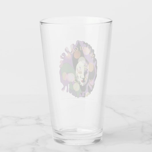 Mardi Gras maskerontwerp Kleurig Glas (Achterkant)