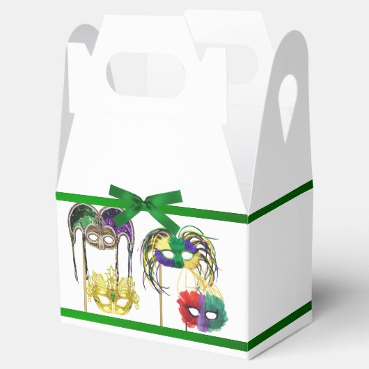 Mardi Gras Maskers 1 Bedankdoosjes (Geopend)