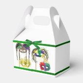 Mardi Gras Maskers 1 Bedankdoosjes (Voorkant Zijde)
