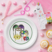 Mardi Gras Maskers 1 Papieren Bordje (Feest)