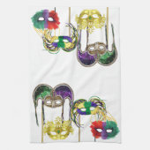 Mardi Gras Maskers 1 Theedoek (Verticaal)