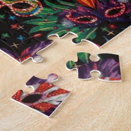 Mardi Gras Maskers 2 Legpuzzel (Zijkant)