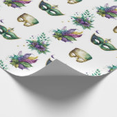 Mardi Gras Maskers Cadeaupapier (Hoek)