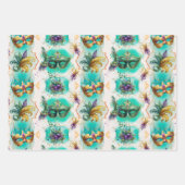 Mardi Gras Maskers Inpakpapier Vel (Voorkant 2)