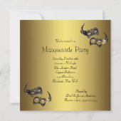 Mardi Gras-maskers Maskerade-feest Uitnodiging Mas (Achterkant)