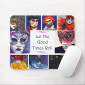 Mardi Gras Maskers Muismat (Met muis)