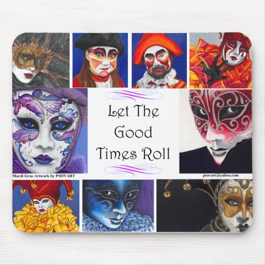 Mardi Gras Maskers Muismat (Voorkant)