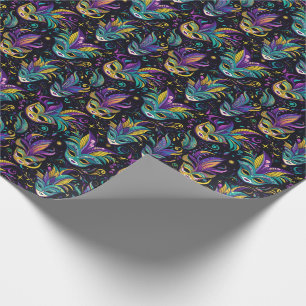Mardi Gras Maskers patroon Cadeaupapier