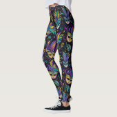 Mardi Gras Maskers patroon Leggings (Links)