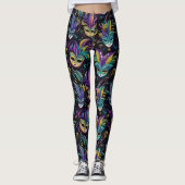 Mardi Gras Maskers patroon Leggings (Voorkant)
