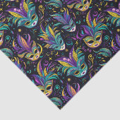 Mardi Gras Maskers patroon Tissuepapier (Detail)