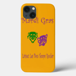 Mardi Gras Maskers Rouler iPhone 13 Hoesje