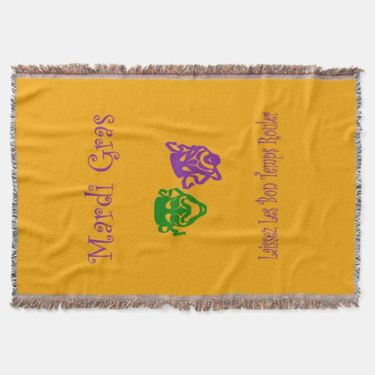 Mardi Gras Maskers Rouler Deken (Voorkant)