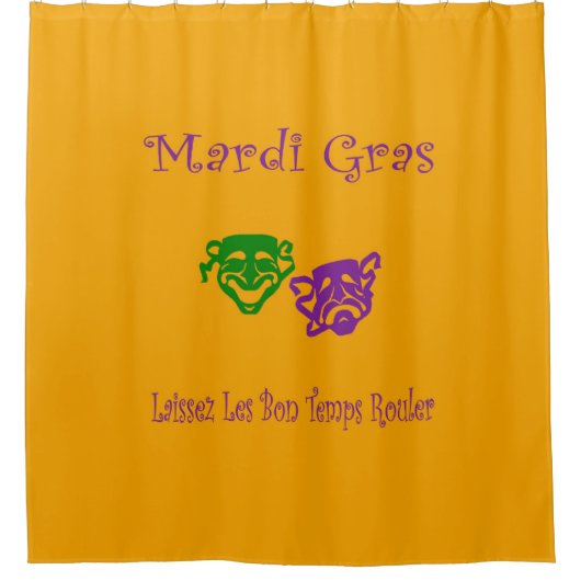 Mardi Gras Maskers Rouler Douchegordijn (Voorkant)
