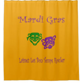 Mardi Gras Maskers Rouler Douchegordijn
