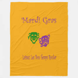 Mardi Gras Maskers Rouler Fleece Deken