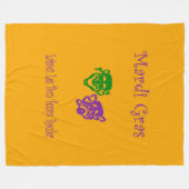 Mardi Gras Maskers Rouler Fleece Deken (Voorkant (Horizontaal))