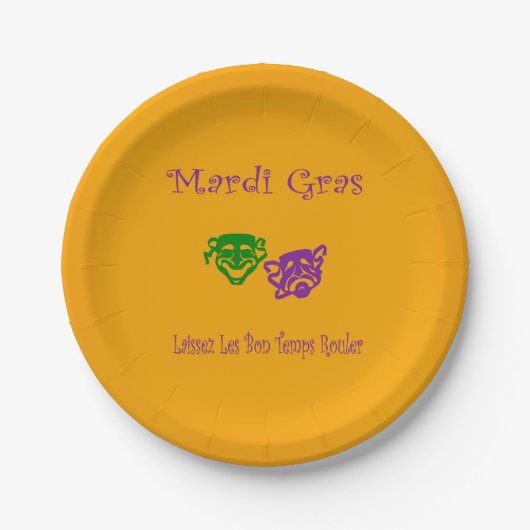 Mardi Gras Maskers Rouler Papieren Bordje (Voorkant)