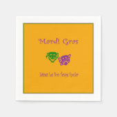 Mardi Gras Maskers Rouler Servetten (Voorkant)