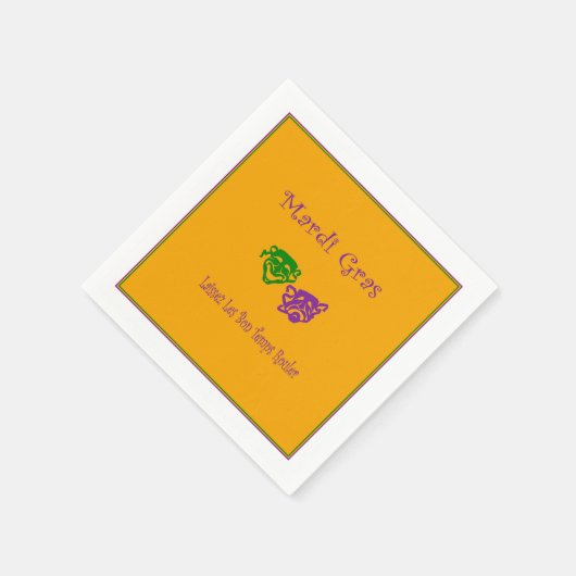 Mardi Gras Maskers Rouler Servetten (Hoek)