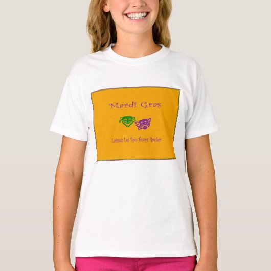 Mardi Gras Maskers Rouler T-shirt (Voorkant)
