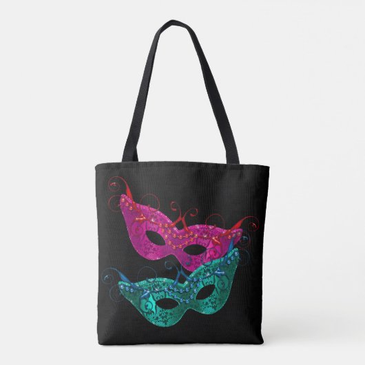 Mardi Gras Maskers Tote Bag (Achterkant)