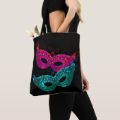 Mardi Gras Maskers Tote Bag (Dichtbij)