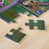 Mardi Gras Maskers Veren Fleur de lis Tegel Print Legpuzzel (Zijkant)