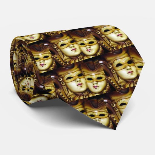 Mardi Gras, Maskersmaskers, Carnaval, Vette Dinsda Stropdas (Opgerold)