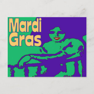 Mardi Gras Masking Briefkaart