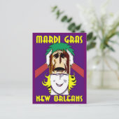 Mardi Gras Masking Briefkaart (Staand voorkant)