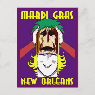 Mardi Gras Masking Briefkaart