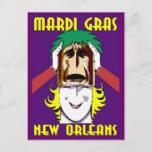 Mardi Gras Masking Briefkaart (Voorkant)